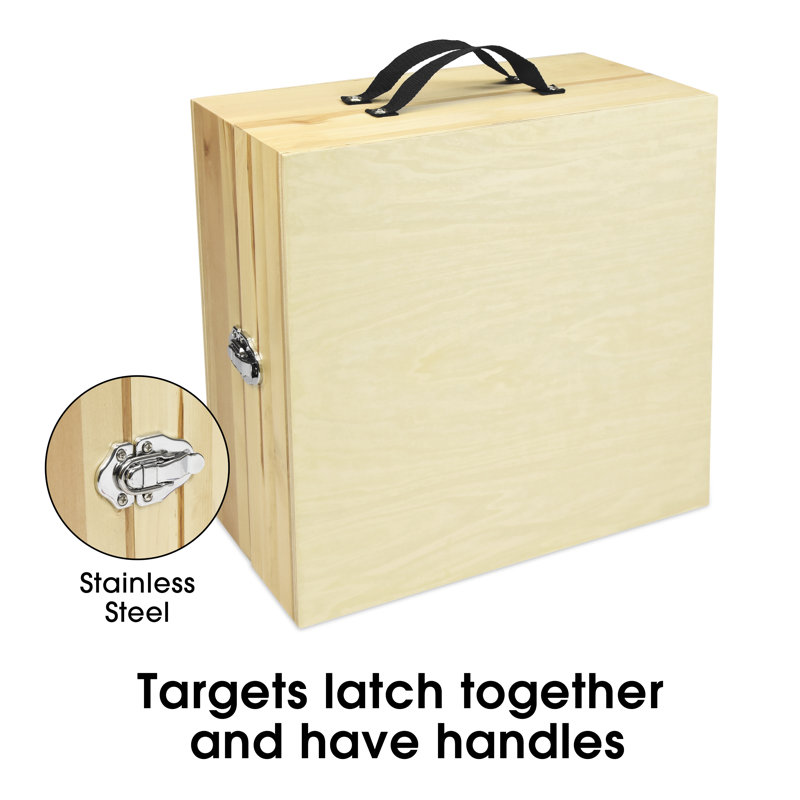 Premium Birch Wood Washer Toss Game Set with Plastic Coated Steel Washers