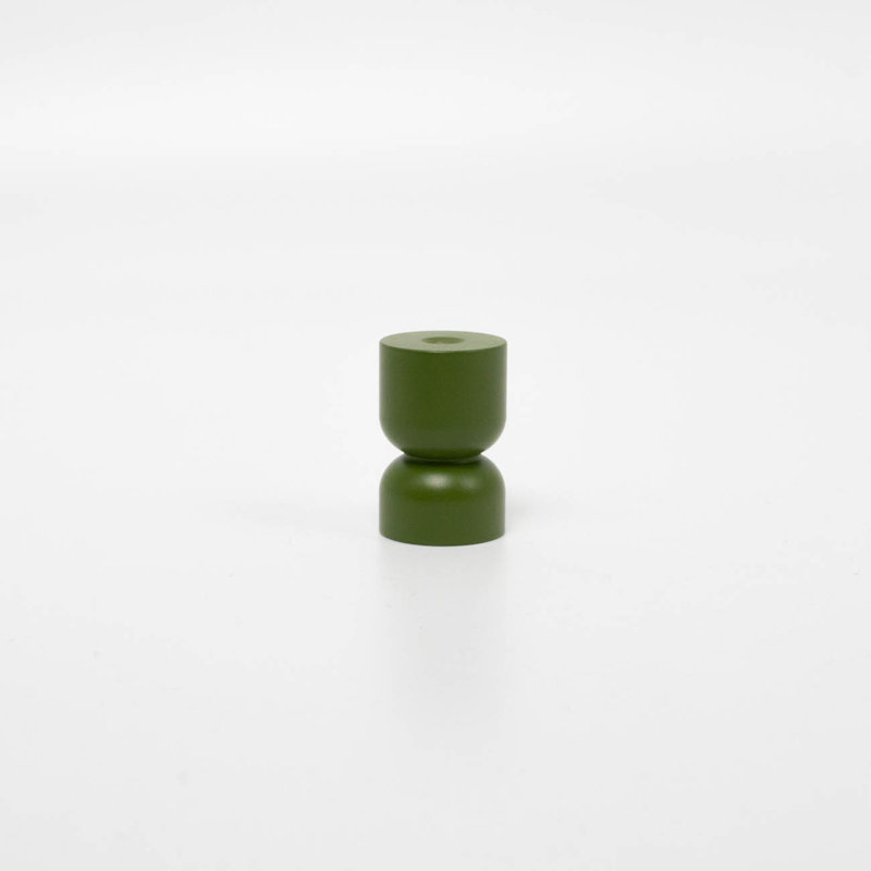 ROUS Harwdare Mid-Century Modern Hourglass Knob, Olive (Green)