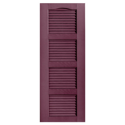 Cathedral Top Four-style Open Louver Shutters Pair