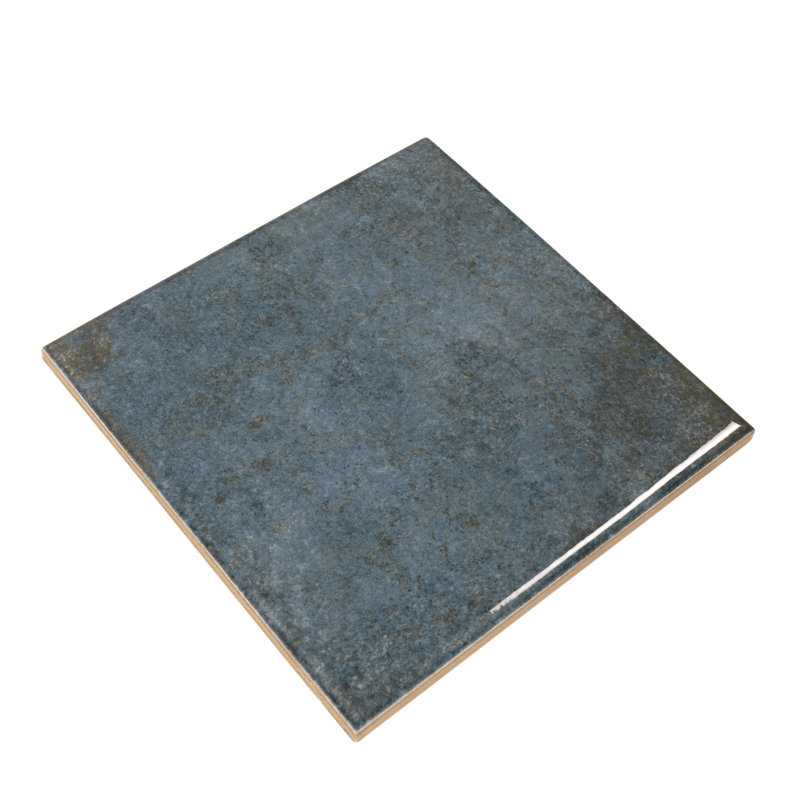 Zahara 6x6 Slate Blue Porcelain Zellige Square Wall and Floor Tile (5.38 sq ft/case) - 22 Pack, Slate Blue
