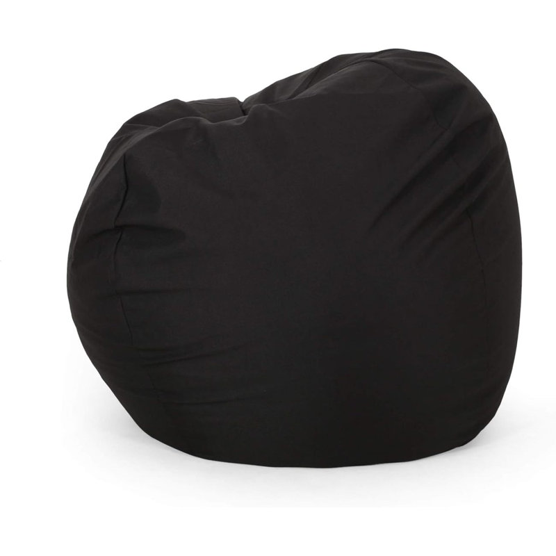  Chrisholm Bean Bag Sofa Floor Sofa Floor Chair Reading Couch Outdoor Beanbag Fabric Bean Bag, Black