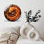 Horloge murale silencieuse en verre trempé de 30 cm, « Horloge murale Dragon de feu », œuvre d'art décorative unique. Fonctionne sans tic-tac, avec des piles AA (non incluses). Décoration artistique pour la maison.