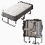 Lit pliant avec matelas en mousse de 5 po, roues verrouillables et tête de lit