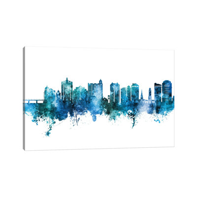 " Skyline Blue Teal " by Michael Tompsett
