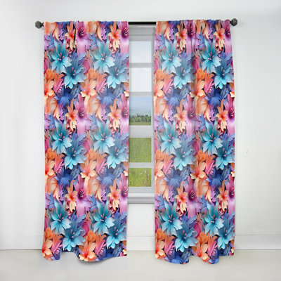 Tropical Dreamscape Iii - motif tropical - rideau en velours tropical - obscurcissant - 1 panneau