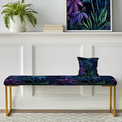 Banc tropical rembourré or