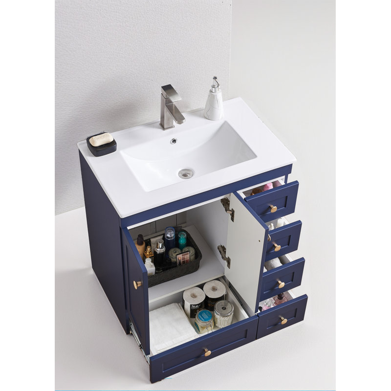 Modern Blue 30" Single Bathroom Vanity Set