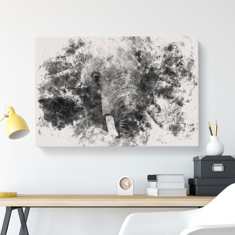 African Elephant - Wrapped Canvas, 40cm H x 60cm W x 4cm D
