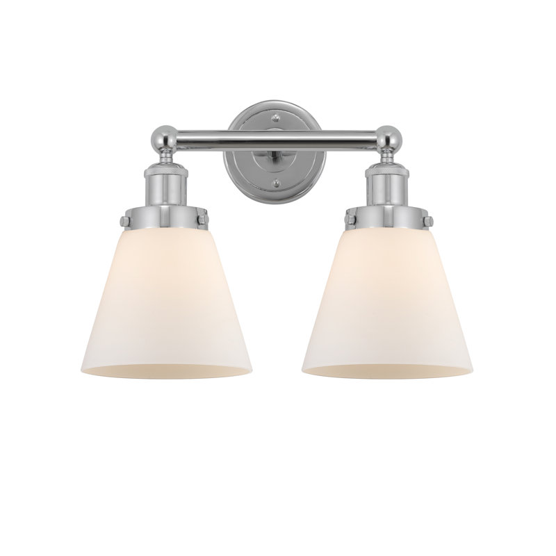 Cornville 2 - Light Dimmable Vanity Light, Matte White, Polished Chrome