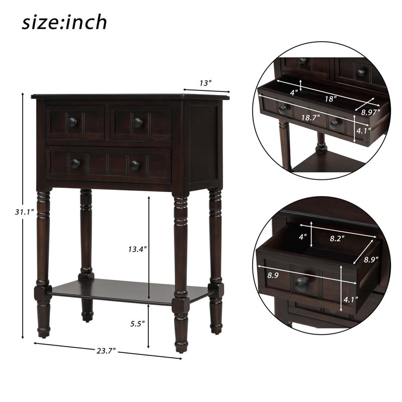 Lakra 23.7'' Console Table, Espresso