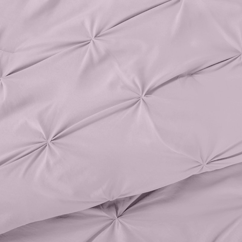 Microfiber Solid No Pattern Colour Duvet Cover Set with Pillowcases, Pink Blush, Double Duvet Cover Set + 2 Pillowcases