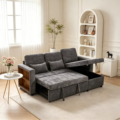 3 Seater Chenille Sofa & Chaise
