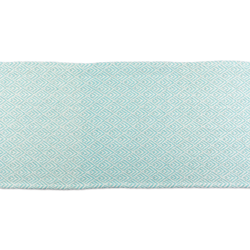 Anoka Diamond Table Runner, Aqua