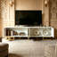  White Textured Door TV Lowboard Media Unit, Modern TV Stand Cabinet up to 65" TVs