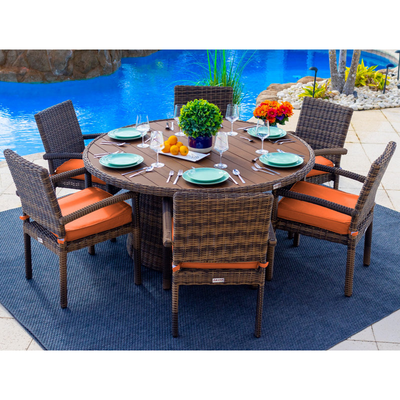 Ensemble de patio 16 pièces en rotin avec coussins Centralmont, Tissu toscan Sunbrella, gris
