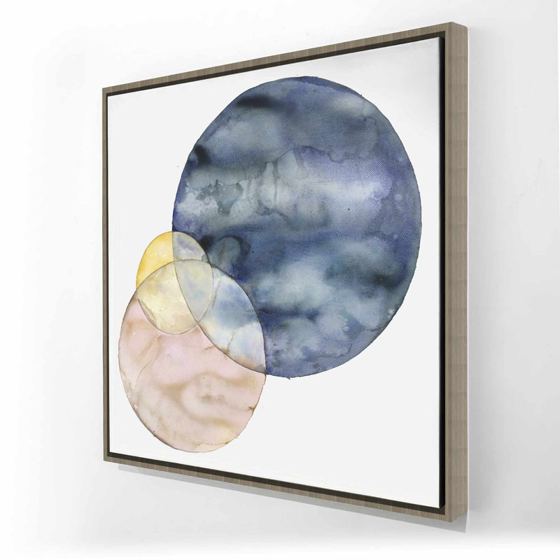 Circles - Retro Framed Canvas for Living Room Decor