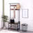 Coat Rack, Hall Tree With Shoe Bench For Entryway, Entryway Bench With Coat Rack, 4-In-1, With 9 Removable Hooks, A Hanging Rod, Rustic Brown And Black