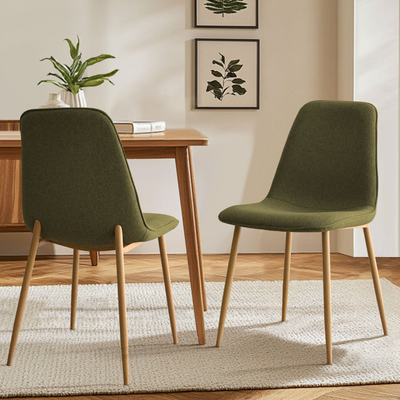 Chaise d'appoint rembourrée à dossier complet de 18 po de hauteur, Vert