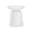Table d'appoint moderne moderne en métal blanc