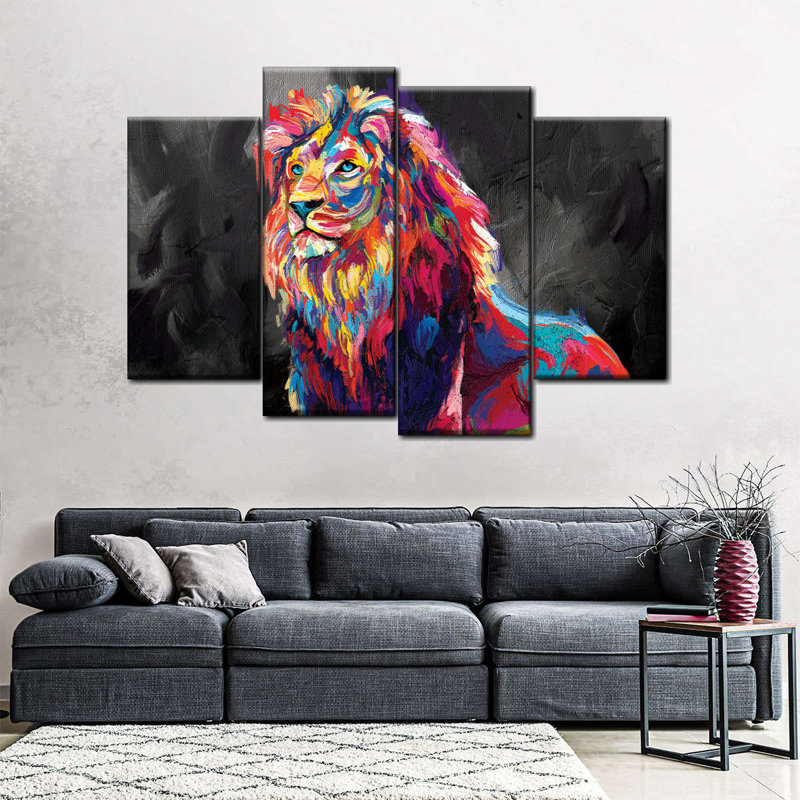 «Lion's Pride», reproduction d'art sur toile, H 42 po x l 68 po x P 1,25 po