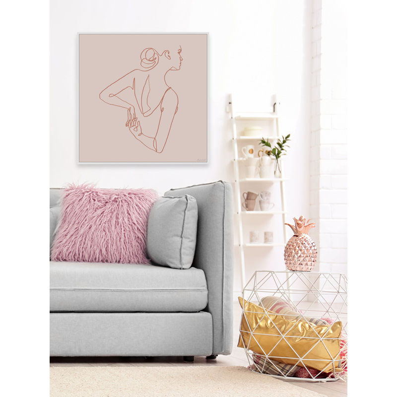 Undress - Painting on Canvas, 45cm H x 45cm W x 3.81cm D