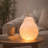 Decorative Pear Shaped LED Table Light, 12 Inch White Polyresin