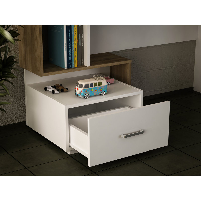 Bureau Lyall, Blanc / noyer