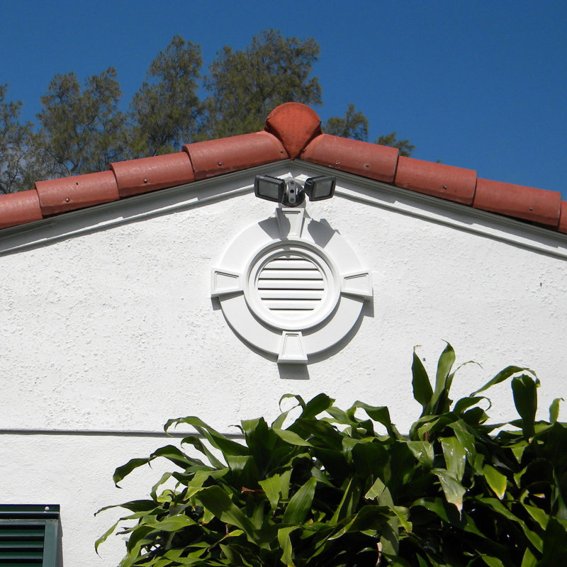 Ekena Millwork Round Gable Vent with Keystones, Functional | Wayfair
