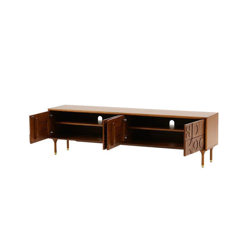 Armoire de rangement audiovisuelle moderne et multifonctionnelle, H 22,44 po x L 70,87 po x l 16,93 po