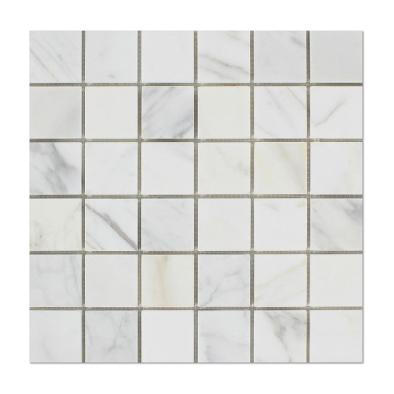 Calacatta Gold 2" X 2" Marble Look Floor And Wall Mosaic