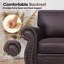 Fauteuil moderne en tissu souple de 42 po de largeur avec pieds en bois massif-1415645754