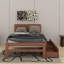 Base de lit plateforme avec 2 tiroirs de conception moderne-387602768