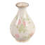 Grand vase contemporain en céramique à motif floral pour décor de salon - 9 pièces, rose et vert