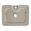 Lavabo de salle de bain rectangulaire blanc en céramique au-dessus du comptoir - Conception simple, artisanat de haute qualité