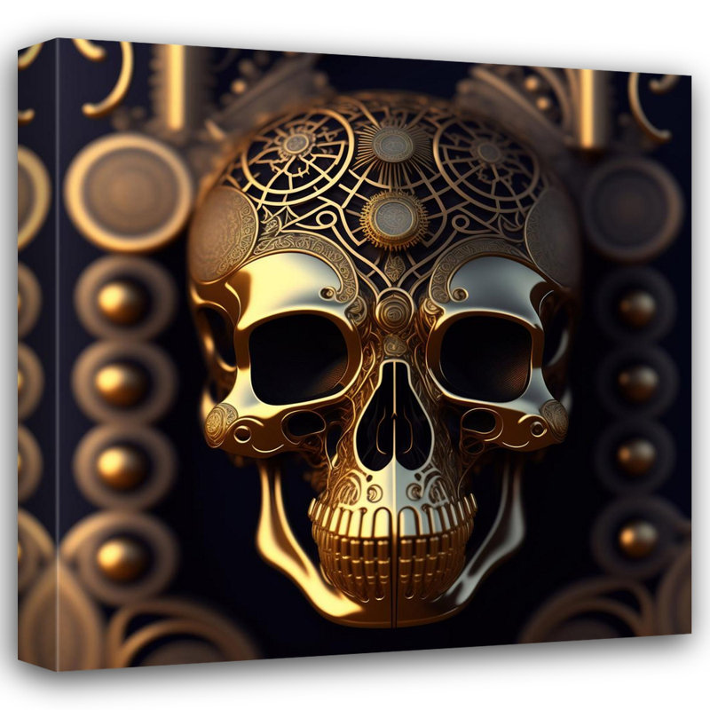 «Skull 65» par Stephen Chambers - Photographie sur toile tendue, H 26 po x l 26 po x P 1,5 po