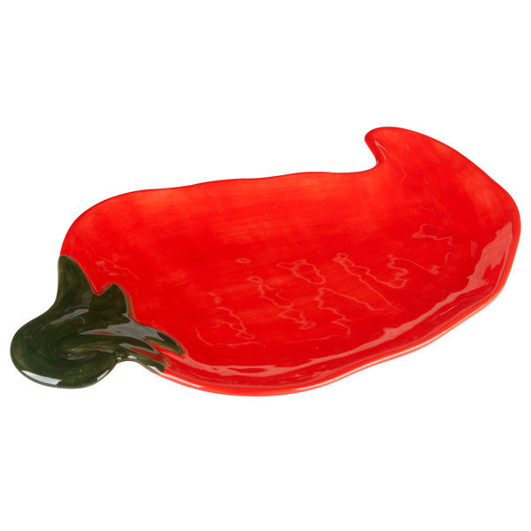 Certified International Chili Pepper 3-d Platter 