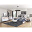 Meuble de chambre à coucher blanc avec tête de lit à finition blanche-1547037896