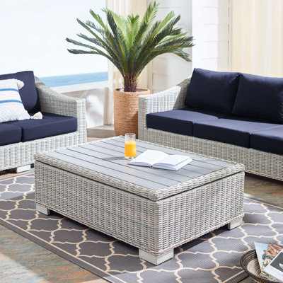 Table basse d'extérieur en rotin 45 po Conway par Modway