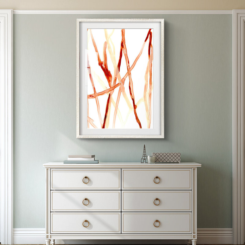 «RunnelVI», reproduction encadrée, H 28,5 po x l 20,5 po, Blanc