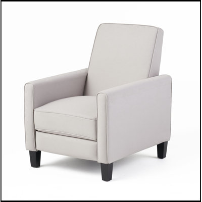 Upholstered Armchair with soft Back and sturdy wooden legs