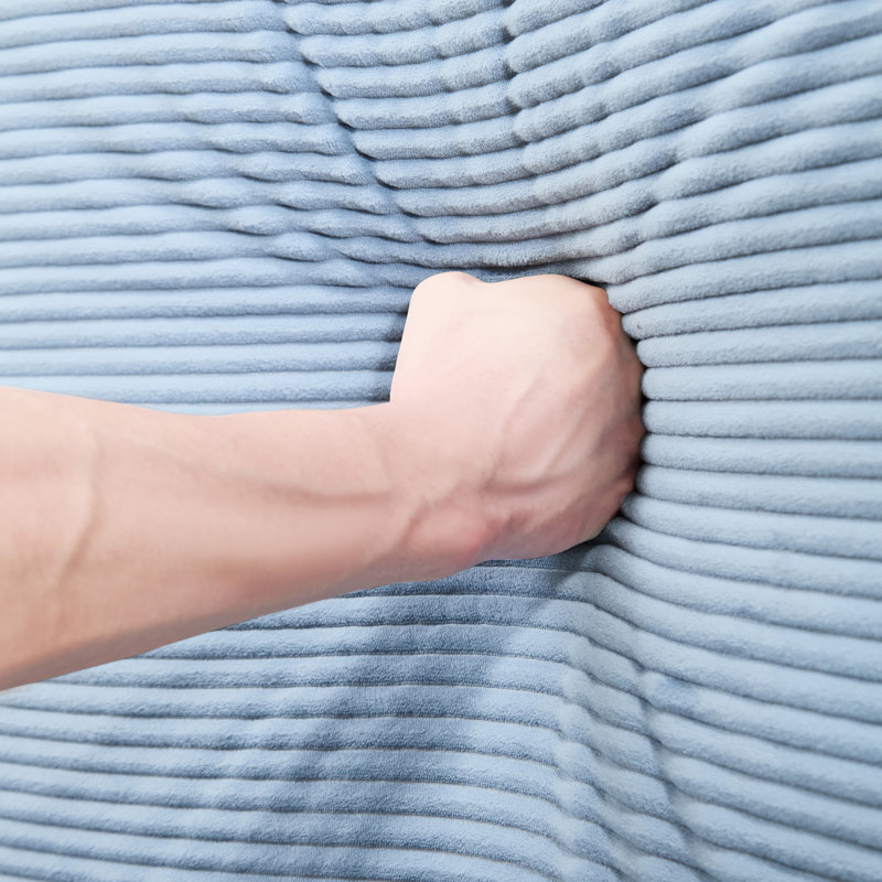 28 po Velours côtelé bleu: sièges surdimensionnés avec configuration modulaire rembourrée et personnalisable