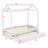 House-Shaped Bed Frame with Pull-Out Trundle