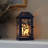 Black Vine Metal Lantern with Battery-Operated Candle