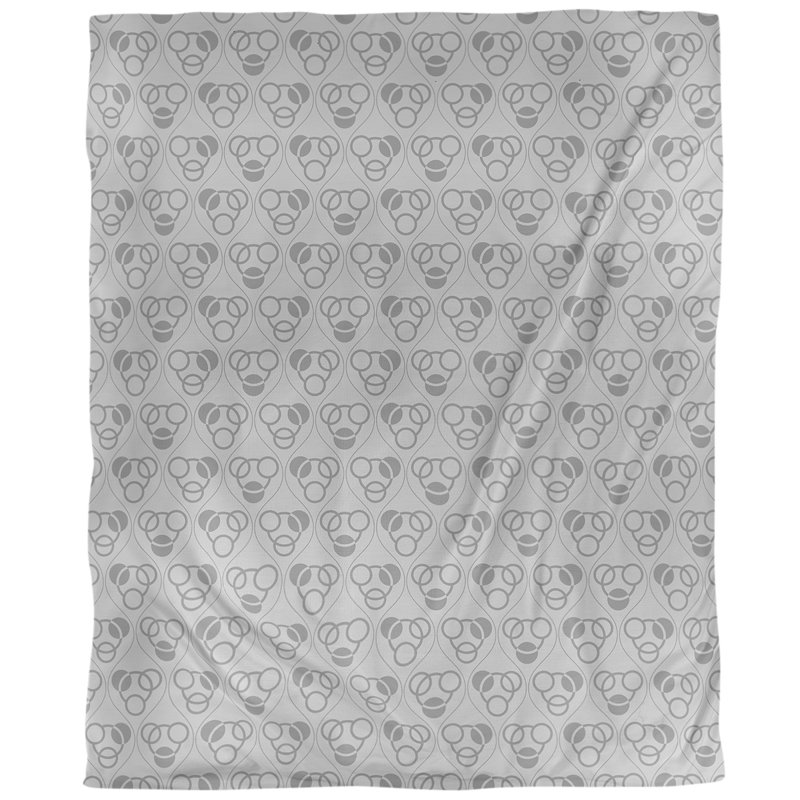 Housse de couette simple Circles Waves, Housse de couette pour grand lit, Microfibre, Gris