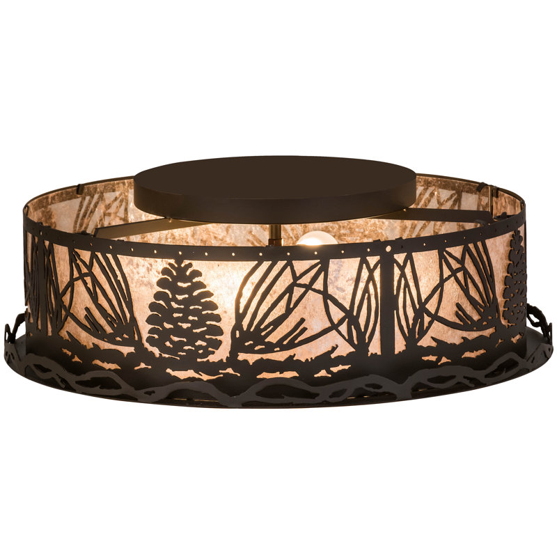 Rustic Lodge 4 - Light Flush Mount, Oil Rubbed Bronze, Oil Rubbed Bronze