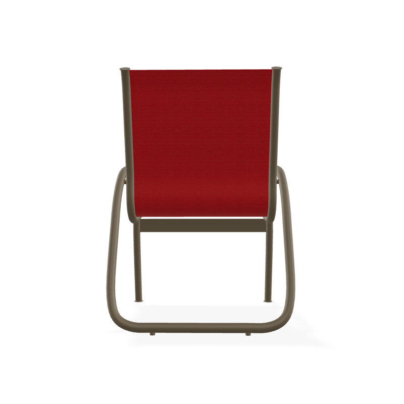 Fauteuil de patio Gardenella, Rouge 1D Sunbrella®, Bois de plage texturé