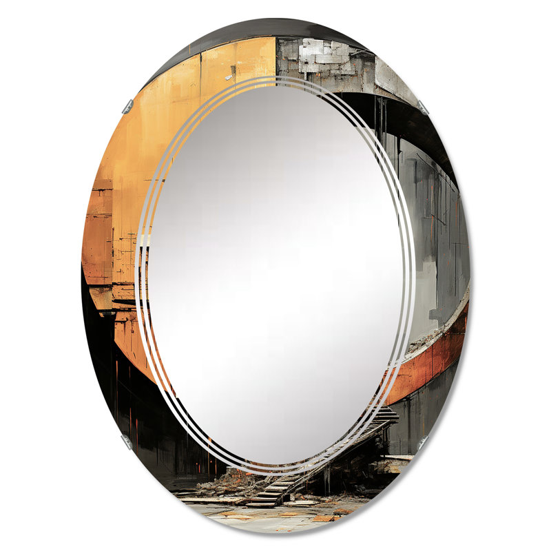 Chemisier - Miroir mural moderne ovale, 36 po x 24 po