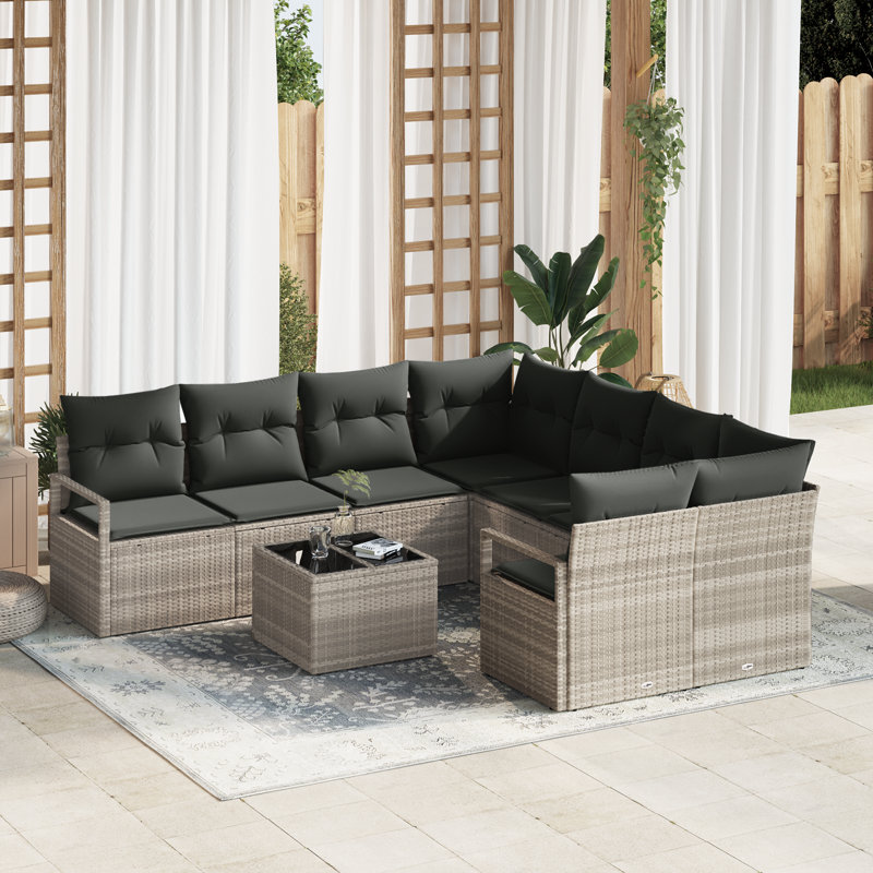 232cm Wide Patio Sofa with Cushions