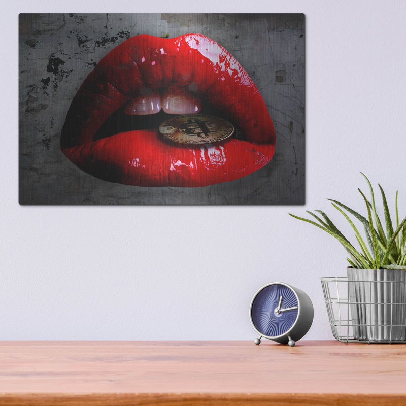 «Bit Me Bitcoin» par Luxe Metal Portfolio, H 12 po x l 16 po