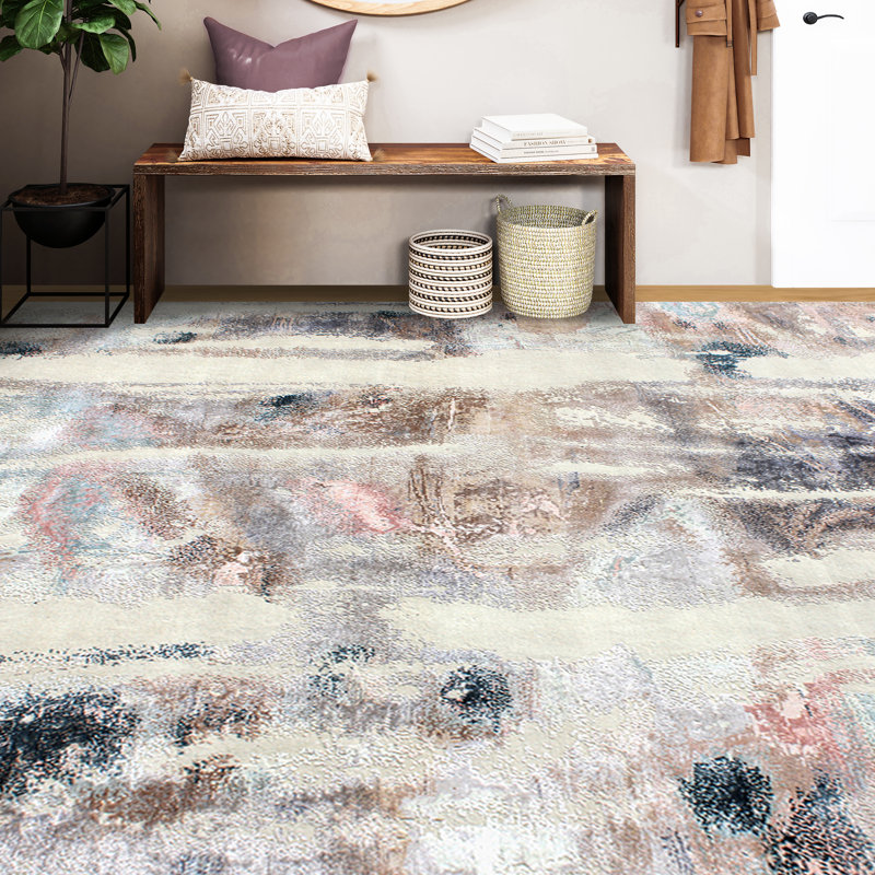 Area Rug in Brown, Rectangle 9' x 12'